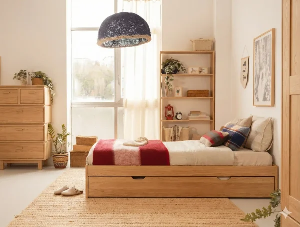 Nido Auxiliar En Madera Natural Roble 100% Maciza