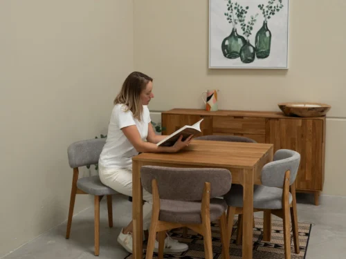 Mesa De Comedor Ref: Maciza24 Elaborada En Madera 100% Maciza De Roble