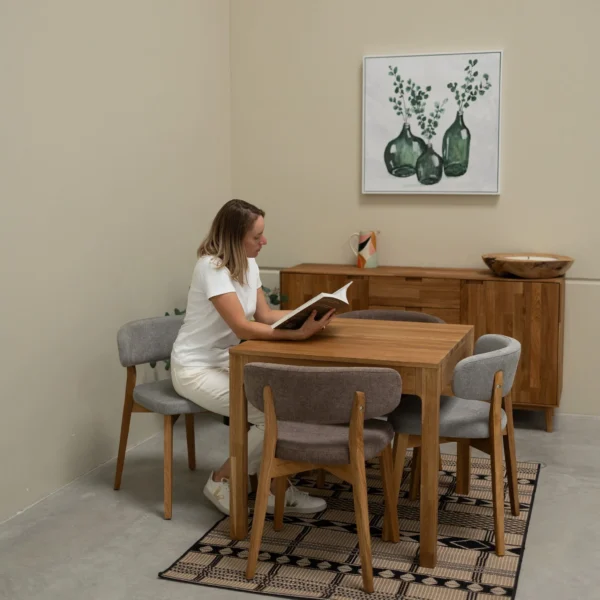 Roble11 Mesa De Comedor Ref: Maciza24 Elaborada En Madera 100% Maciza De Roble