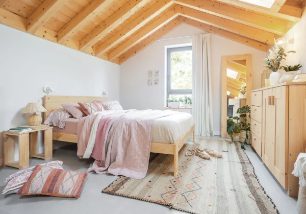 Cama Doble Matrimonial Madera 100% Maciza De Roble Ref Testa