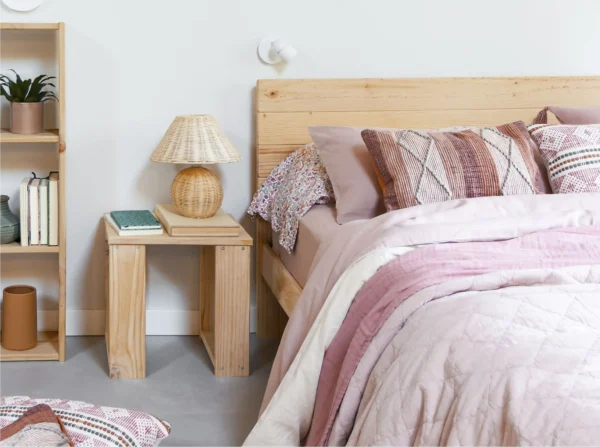 Cama Doble Matrimonial Madera 100% Maciza De Roble Ref Testa