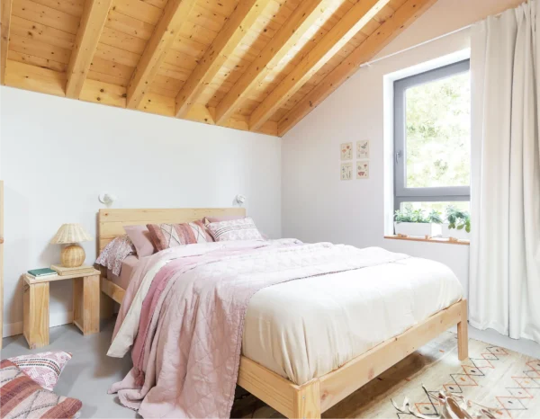 Cama Doble Matrimonial Madera 100% Maciza De Roble Ref Testa