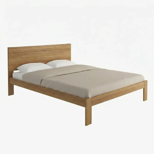 Cama Doble Matrimonial Madera 100% Maciza De Roble Ref Testa