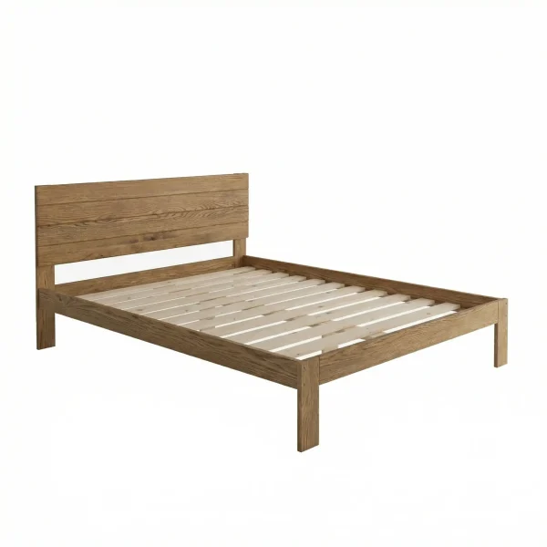 Cama Doble Matrimonial Madera 100% Maciza De Roble Ref Testa