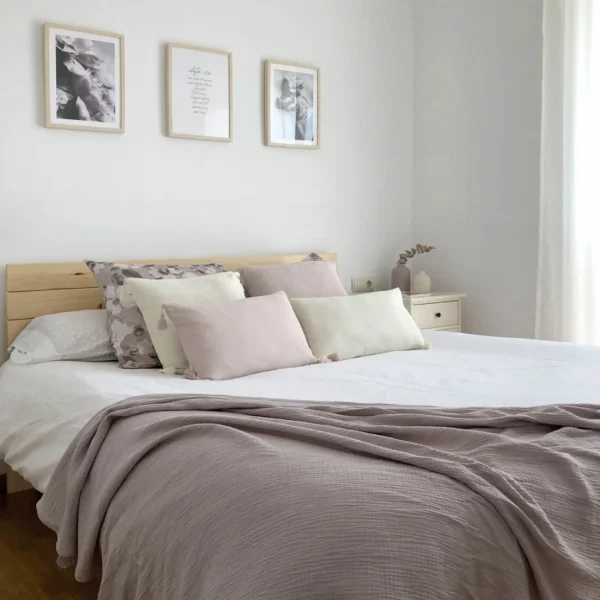 Cama Doble Matrimonial Madera 100% Maciza De Roble Ref Testa