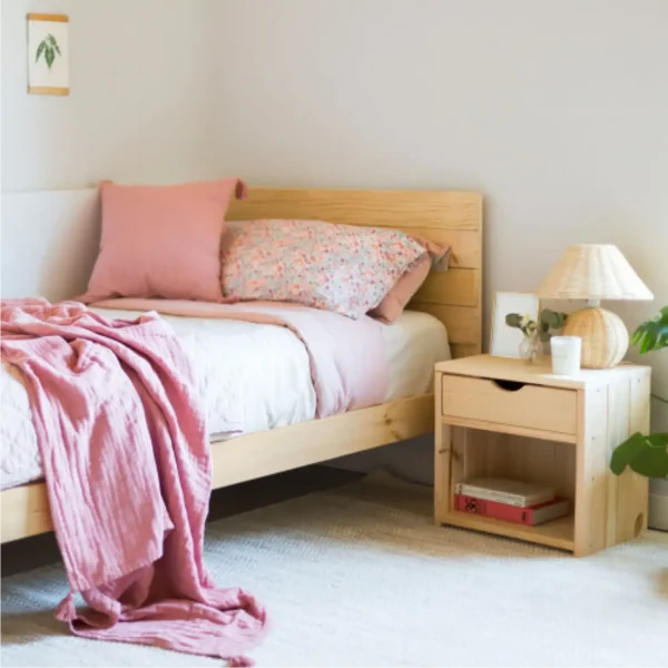 Cama Doble Matrimonial Madera 100% Maciza De Roble Ref Testa