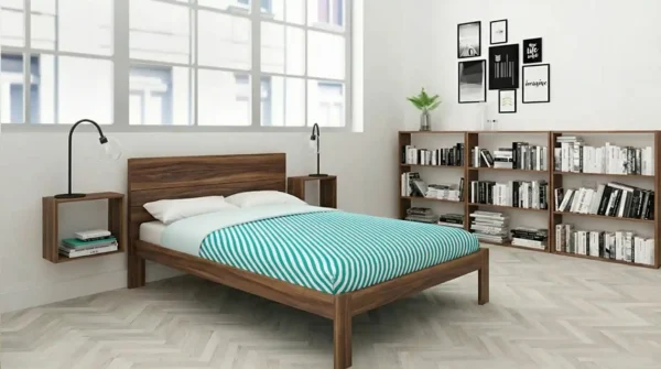 Cama Doble Matrimonial Madera 100% Maciza De Roble Ref Testa