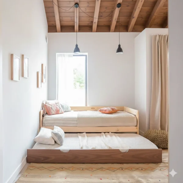 Nido Auxiliar En Madera Natural Roble 100% Maciza