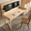 maciza79_PIno3 Escritorio Convertible En Mesa De Comedor En Madera 100% Maciza De Roble
