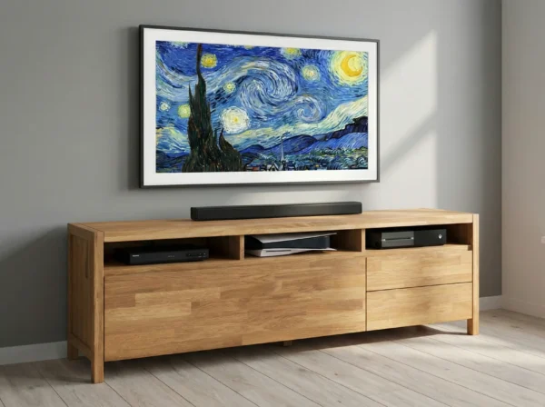 Mueble De Tv En Madera 100% Maciza De Roble Ref: Maciza10