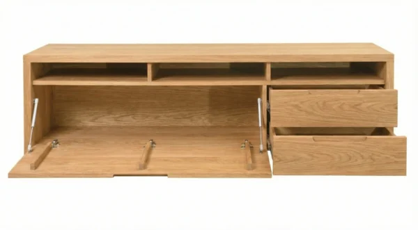 Mueble De Tv En Madera 100% Maciza De Roble Ref: Maciza10
