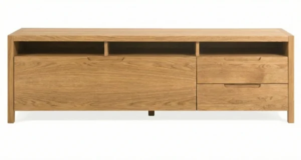 Mueble De Tv En Madera 100% Maciza De Roble Ref: Maciza10