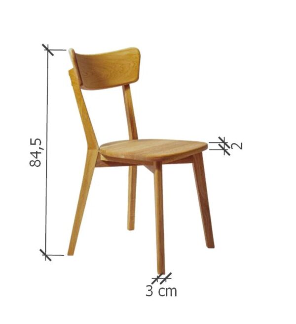 Silla Para Comedor Madera 100% Maciza Roble Ref: Maciza501