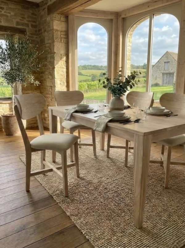 Silla Para Comedor Madera 100% Maciza Roble Ref: Maciza503