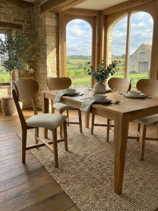 Silla Para Comedor Madera 100% Maciza Roble Ref: Maciza503