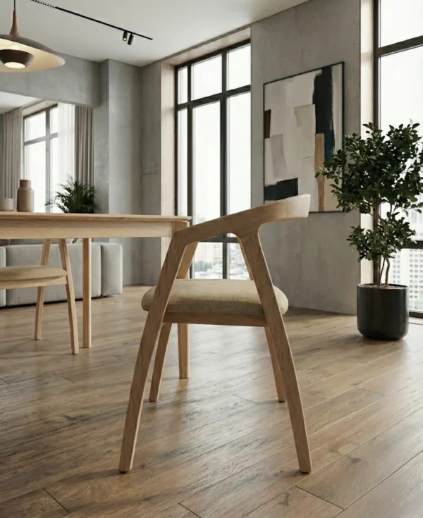 Silla Para Comedor Madera 100% Maciza Roble Ref: Maciza504