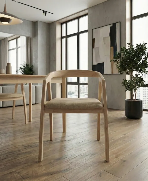 Silla Para Comedor Madera 100% Maciza Roble Ref: Maciza504