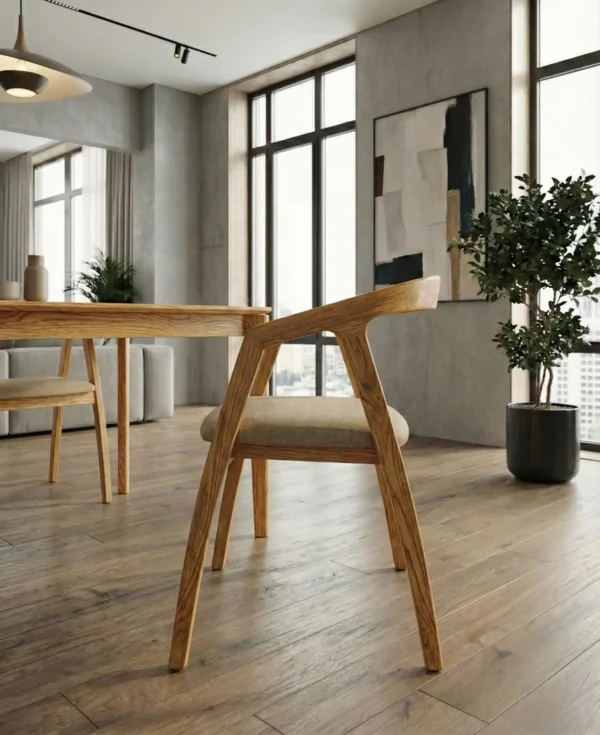 Silla Para Comedor Madera 100% Maciza Roble Ref: Maciza504