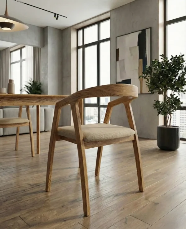 Silla Para Comedor Madera 100% Maciza Roble Ref: Maciza504