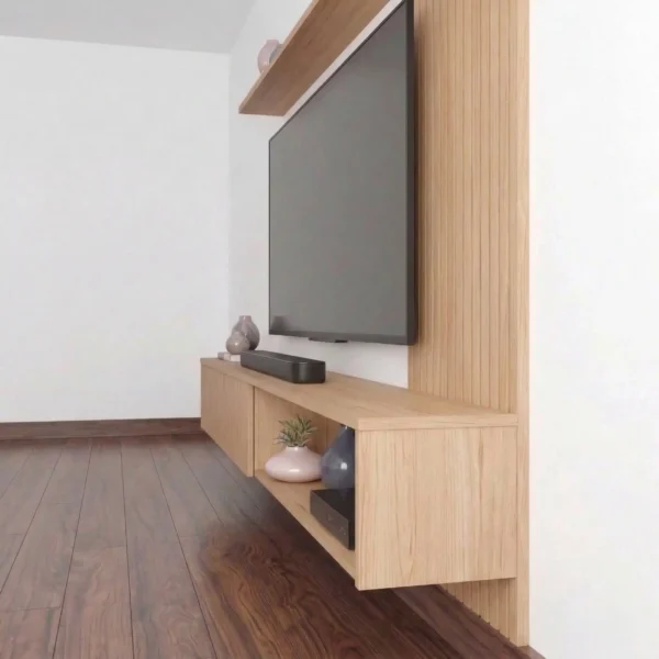 Mueble De Tv Ref Panel2 Elaborado En Madera 100% Maciza De Roble
