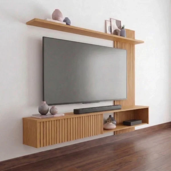 Mueble De Tv Ref Panel2 Elaborado En Madera 100% Maciza De Roble