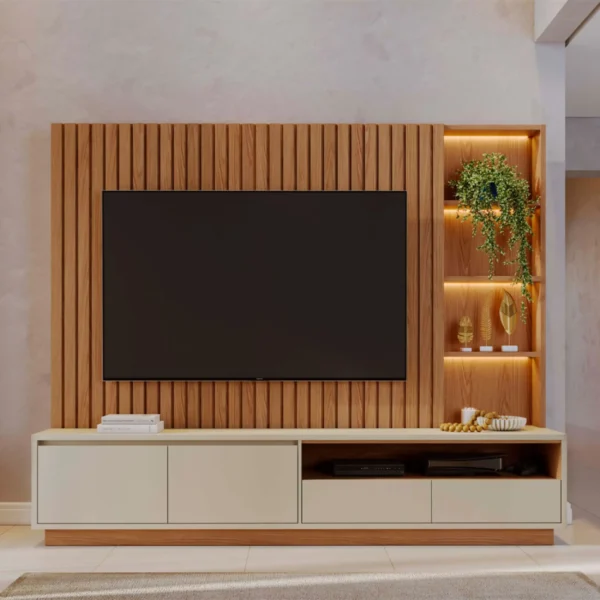Mueble De Tv Ref Panel3 Elaborado En Madera 100% Maciza De Roble