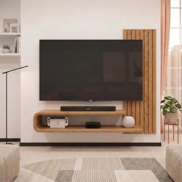 Mueble De Tv Ref Panel5 Elaborado En Madera 100% Maciza De Roble