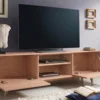 Mueble De Tv En Madera 100% Maciza De Roble Ref: Latte