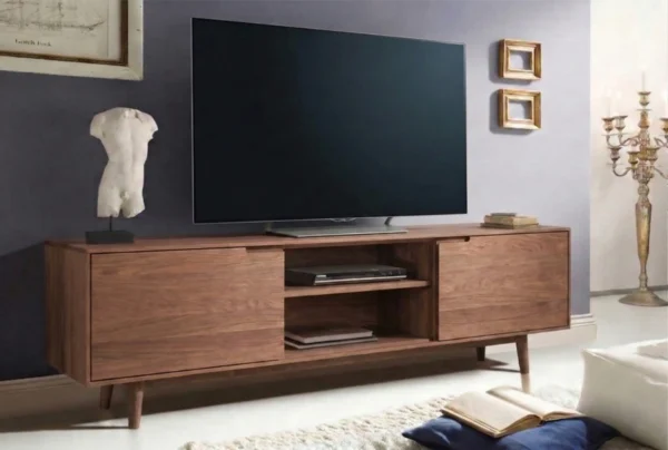 Mueble De Tv En Madera 100% Maciza De Roble Ref: Latte