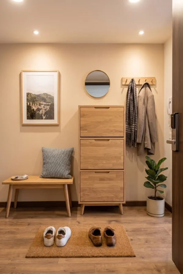 Zapatero En Madera 100% Maciza Natural: Cedro, Roble O Nogal