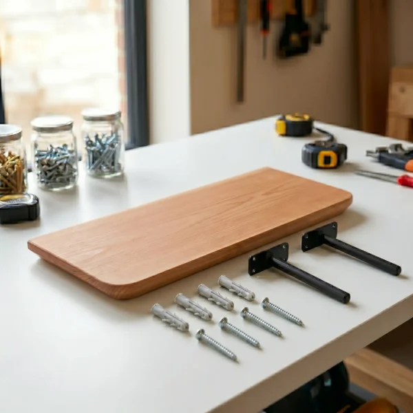 Kansas_Cedro5 Repisa Ref: Kansas En Madera 100% Maciza De Nogal Tono Natural Mate