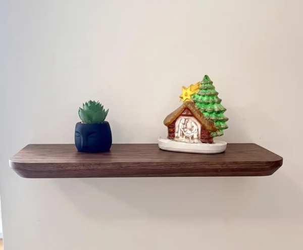 Kansas_Nogal1 Repisa Ref: Kansas En Madera 100% Maciza De Nogal Tono Natural Mate