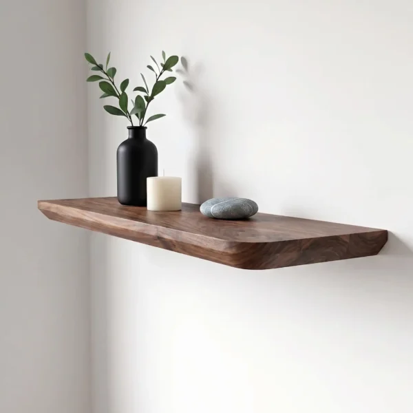 Kansas_Nogal3 Repisa Ref: Kansas En Madera 100% Maciza De Nogal Tono Natural Mate