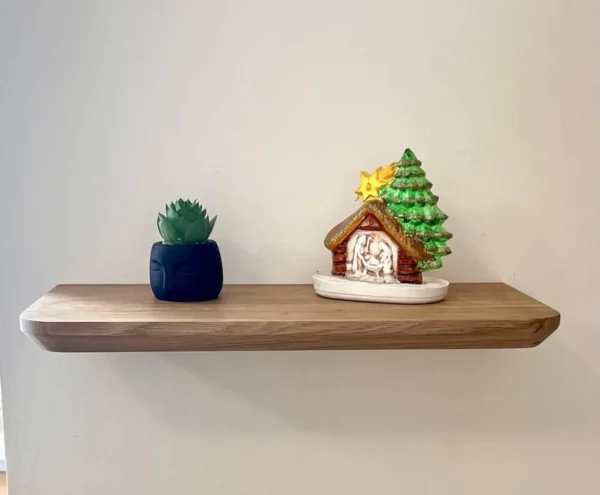 Kansas_Roble3 Repisa Ref: Kansas En Madera 100% Maciza De Nogal Tono Natural Mate