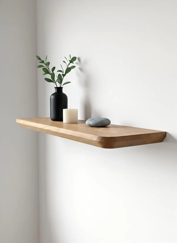 Kansas_Roble5 Repisa Ref: Kansas En Madera 100% Maciza De Nogal Tono Natural Mate