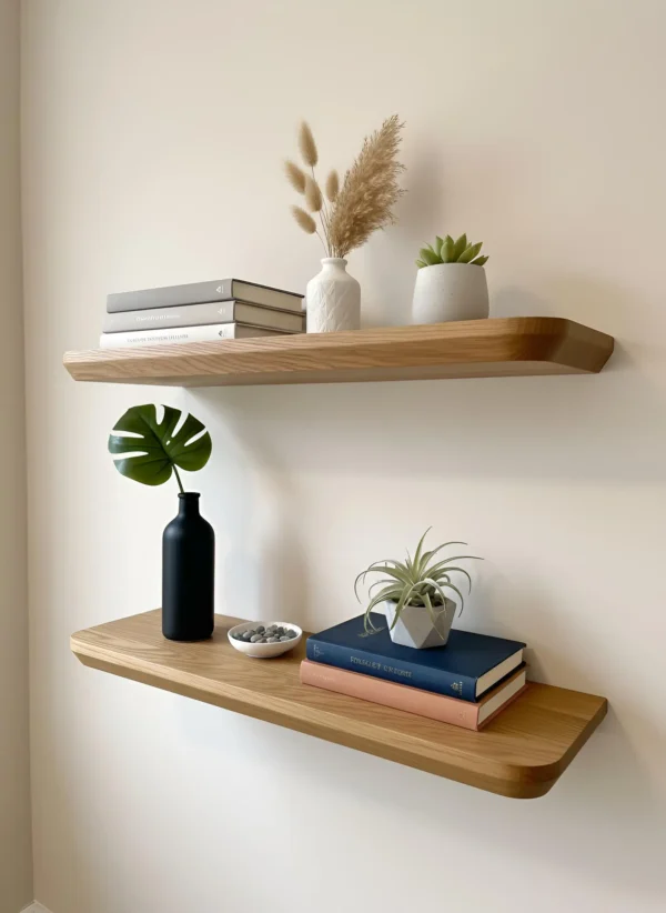 Kansas_Roble7 Repisa Ref: Kansas En Madera 100% Maciza De Nogal Tono Natural Mate