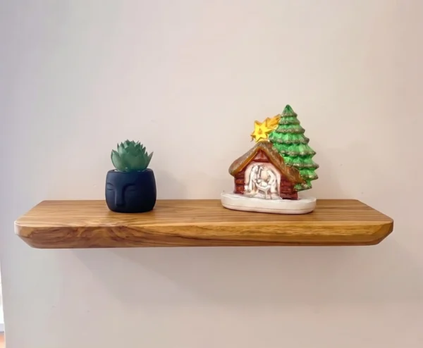 Kansas_Teca4 Repisa Ref: Kansas En Madera 100% Maciza De Nogal Tono Natural Mate