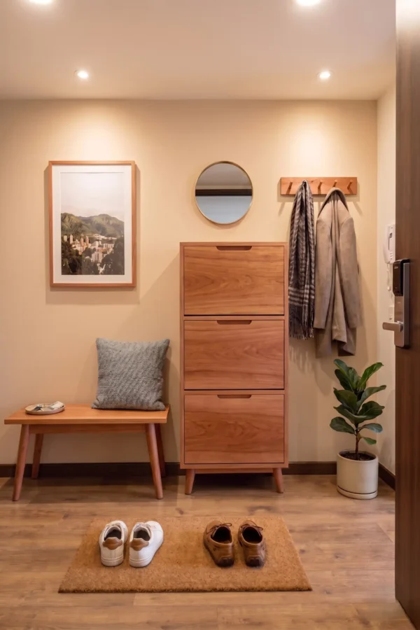 Zapatero En Madera 100% Maciza Natural: Cedro, Roble O Nogal