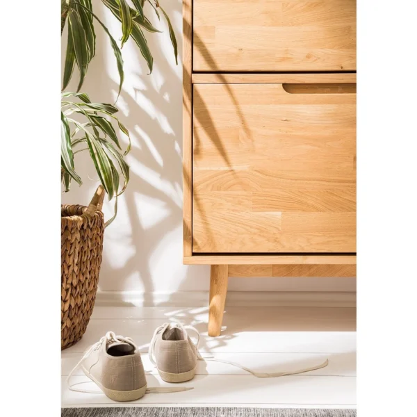 Zapatero En Madera 100% Maciza Natural: Cedro, Roble O Nogal