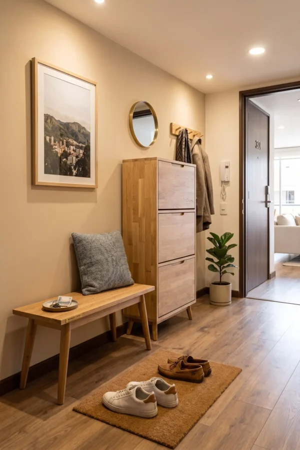 Zapatero En Madera 100% Maciza Natural: Cedro, Roble O Nogal