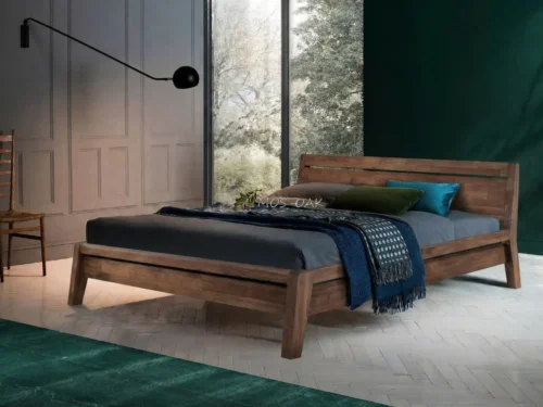 Cama Doble 140 cm Ref: Maciza44 Elaborada en Madera 100% Maciza de Nogal