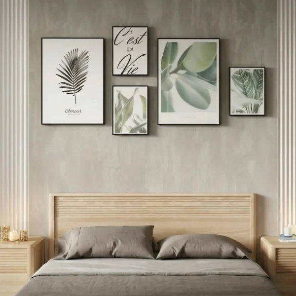 Maciza47_Flor2 Cama Doble 140 cm En Madera 100% Maciza De Nogal Ref: Maciza47 - Colección Macchiato