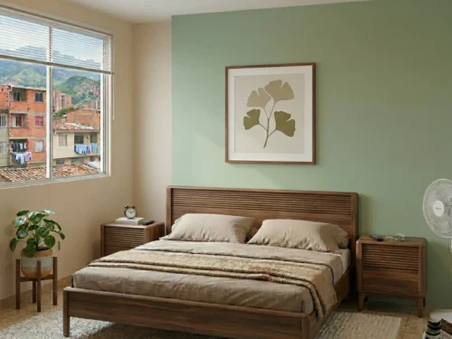 Cama Doble 140 cm En Madera 100% Maciza De Nogal Ref: Maciza47 - Colección Macchiato