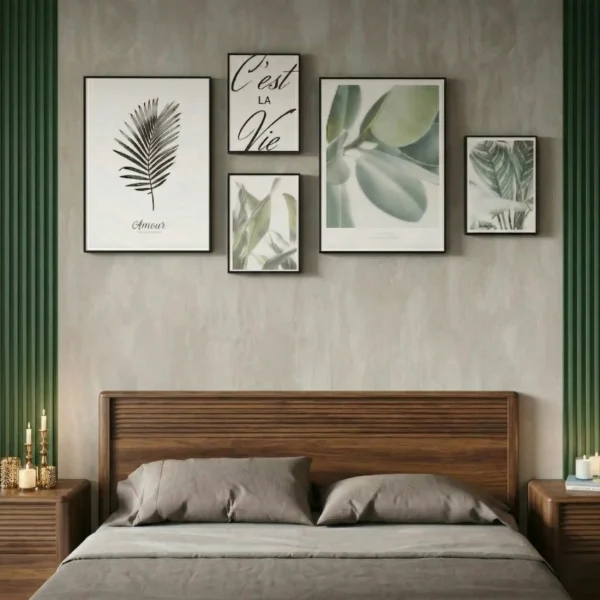 Maciza47_Nogal4 Cama Doble 140 cm En Madera 100% Maciza De Nogal Ref: Maciza47 - Colección Macchiato