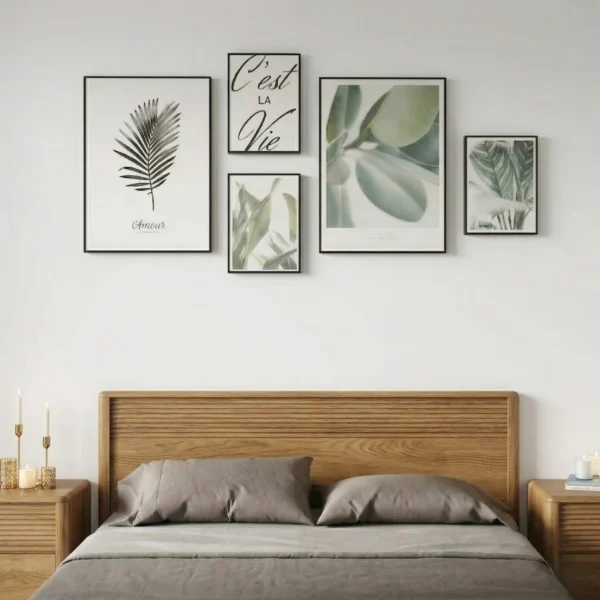 Maciza47_Roble2 Cama Doble 140 cm En Madera 100% Maciza De Nogal Ref: Maciza47 - Colección Macchiato