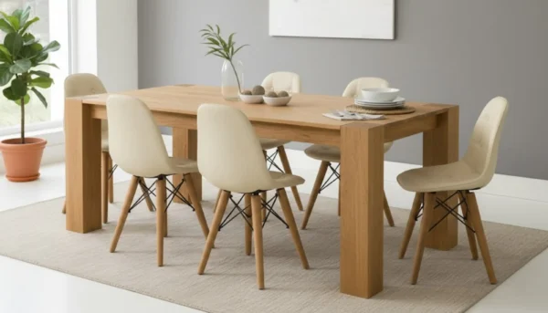 Mesa De Comedor 8 Puestos Madera 100% Solida Ref Maciza26