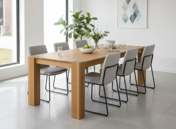 Mesa De Comedor 8 Puestos Madera 100% Solida Ref Maciza26
