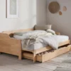 Sofá Cama Extensible Inteligente en Madera, Sencilla a Doble