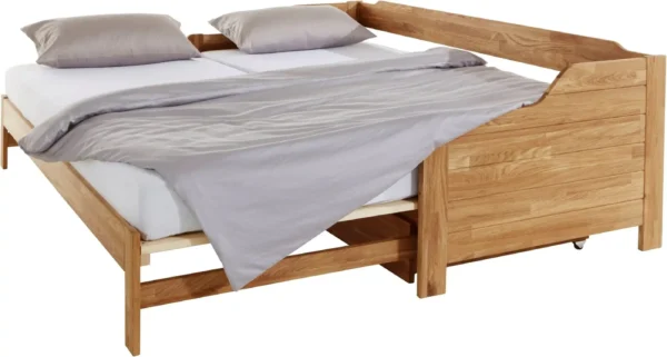 Sofá Cama Extensible Inteligente en Madera, Sencilla a Doble