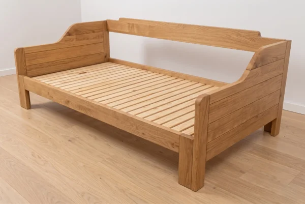 Sofá Cama Extensible Inteligente en Madera, Sencilla a Doble